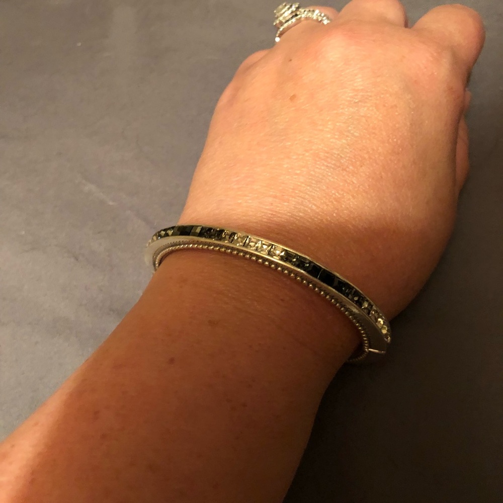 Brighton bracelet with black and clear stones